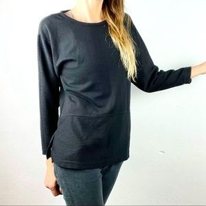 CASUAL AGENDA | VINTAGE 90s 🖤 Ribbed Thin 3/4 Sleeves Sweater Top